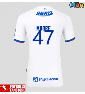 Rangers Mikey Moore #47 Bortatröja 2025-26 Kortärmad